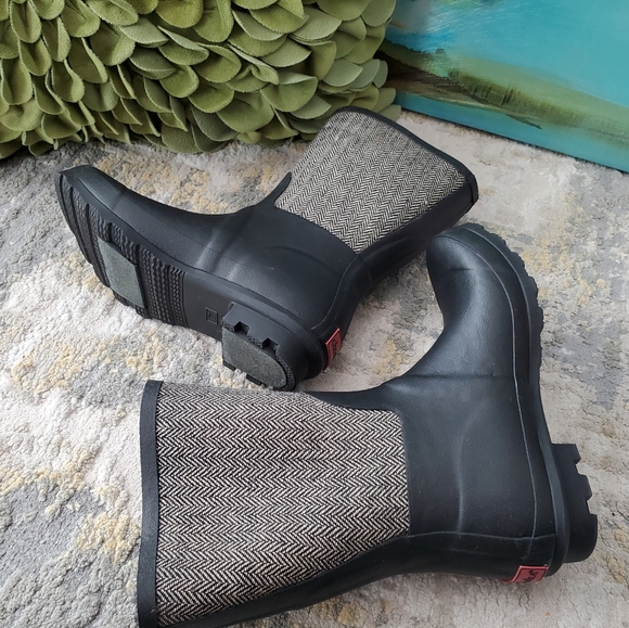 Chooka Mid Calf Racer Herringbone Waterproof Rain - Picture 8 of 14